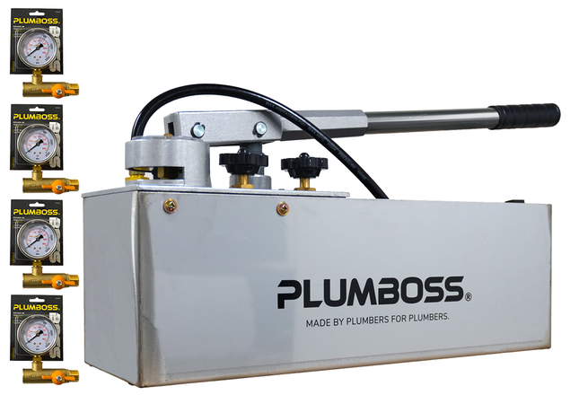 Plumboss Stainless Steel Test Bucket with 4 x RTK02 | SSTP50