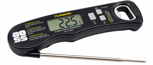 Plumboss Plumbers Folding Digital Thermometer | DT-FLD