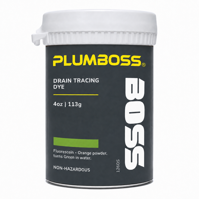 Plumboss Fluorescein Drain Dye 4oz (113g) | 126OS