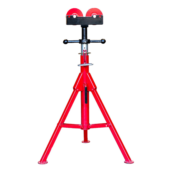 Plumboss Folding Leg Pipe Stand Roller Head | PS-FLD-R