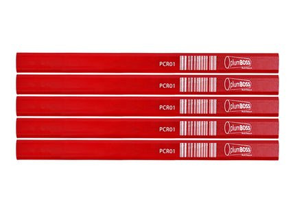Plumboss Medium Carpenters Pencil - Pack 5 | PCR01-5