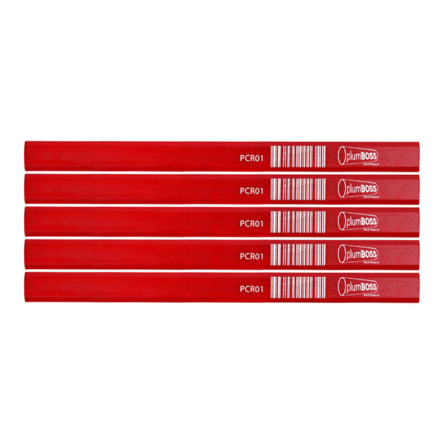Plumboss Medium Carpenters Pencil - Pack 5 | PCR01-5