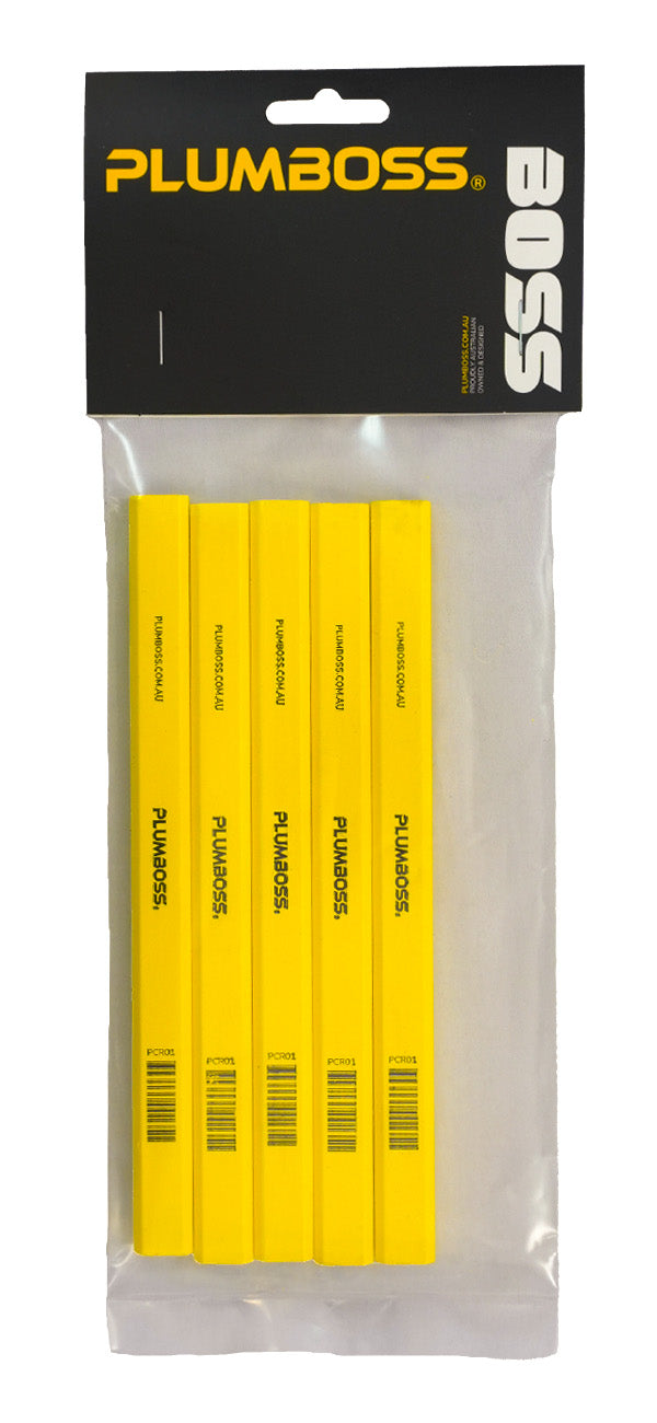 Plumboss Medium Carpenters Pencil - Pack 5 | PCR01-5