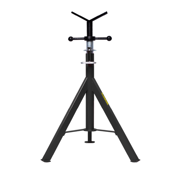 Plumboss Fixed Leg Pipe Stand V Head Stainless Steel | PS-FXD-VSS