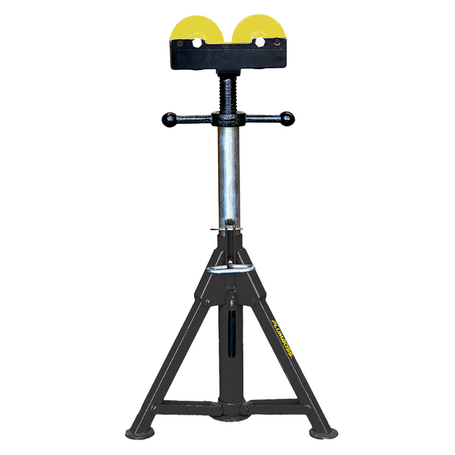 Plumboss Short Folding Leg Pipe Stand - Roller Head | PS-SFLD-R