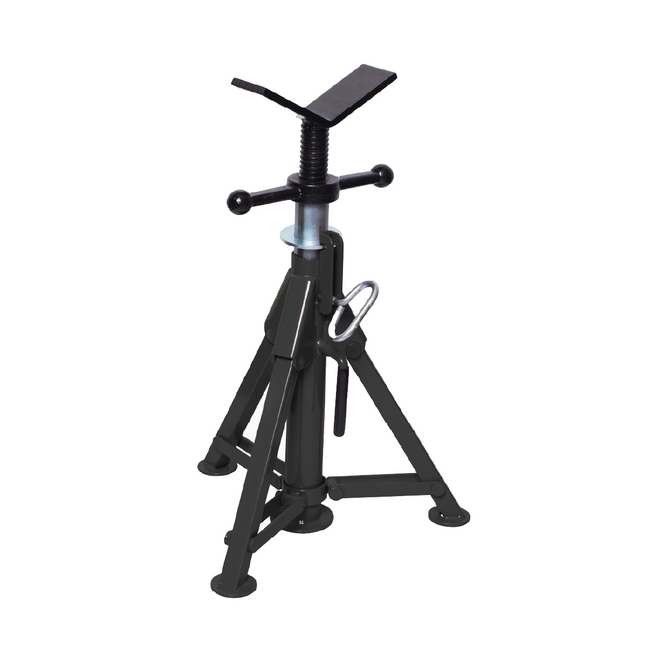 Plumboss Short Folding Leg Pipe Stand - V Head | PS-SFLD-V