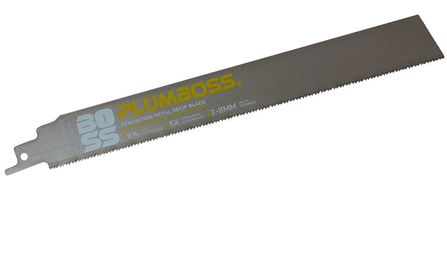 Plumboss Demolition Metal Reciprocating Saw Blade 230mm 14/18TPI 5 Pack | RCBD230-1418-5