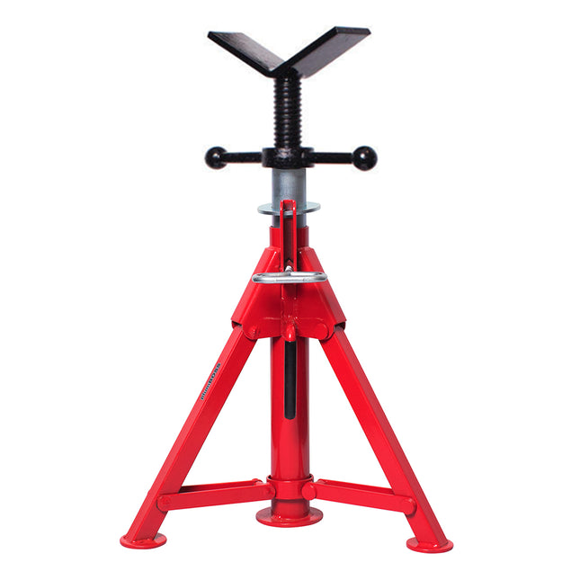 Plumboss Short Folding Leg Pipe Stand V Head Stainless Steel | PS-SFLD-VSS