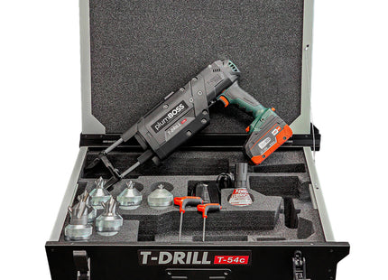 Plumboss T-Drill T-54c - Cordless Branchforming Kit - 13-54mm (1/2 -2in) Branches | BFK54CU