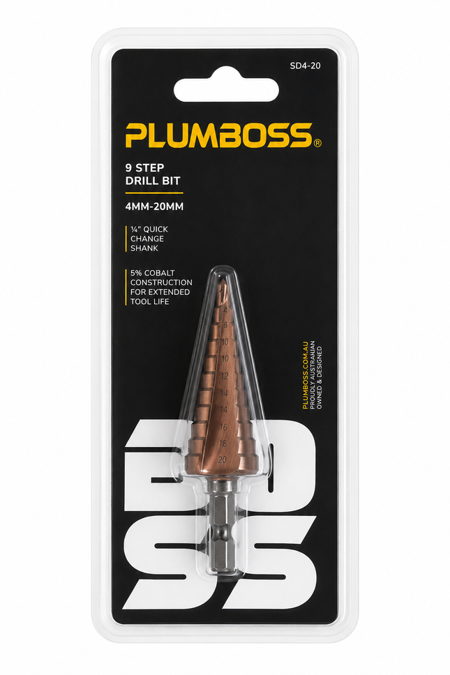 Plumboss 9 Step Drill Bit 4-20mm | SD4-20